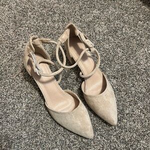 Women's Trendy Sexy Pointed Toe Chunky Block High Heel Pumps Buckle Ankle Strap